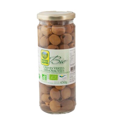 Aceituna manzanilla verde sin hueso ECO en conserva 220 g