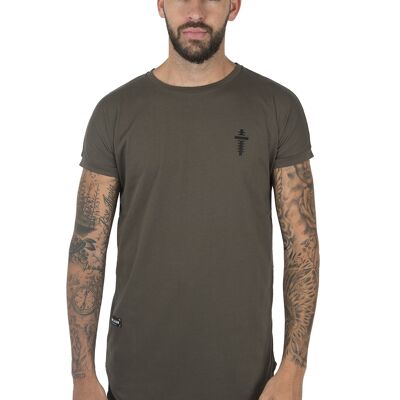 ASYMMETRICAL T-SHIRT - KHAKI - KHAKI