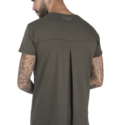 BASIC T-SHIRT WITH PLEAT GREEN - MILITARY GREEN/ ARMY GREEN