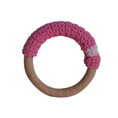 Organic wooden ring pink