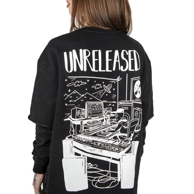 DOUBLE SLEEVE SWEATSHIRT PRINT - BLACK/BLACK