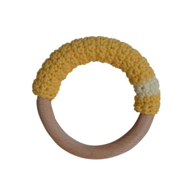 Organic wooden ring yellow
