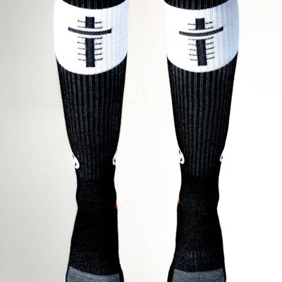 LONG SPORTS SOCKS UNISEX “U21" Black - Black