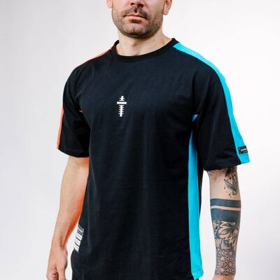 T-Shirt Oversize UNRELEASED U21 "U008" - Noir/Noir