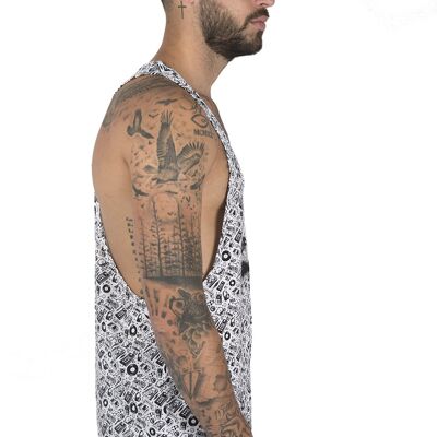 PRINTED TANK TOP - Black & White