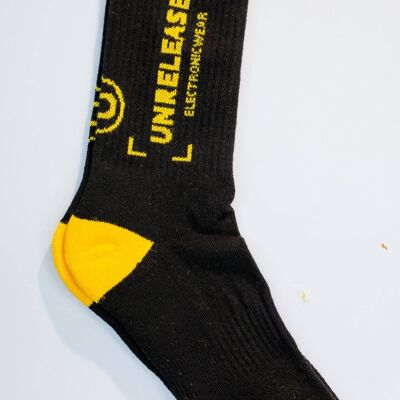 SPORTS SOCKS UNISEX “LOS PEREZ EDITION” B&Y - BLACK & YELLOW