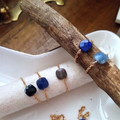 2 Adjustable Hannah Sodalite Chain Rings