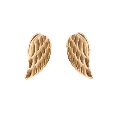 Ear studs angel wings 925 silver rose gold plated