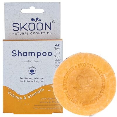 Volumen und Stärke des festen Shampoos