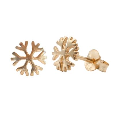 Ear studs Snow 925 silver rose gold plated