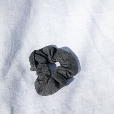 Individual scrunchie in different colors - Dark gray cotton