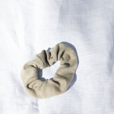 Individual scrunchie in different colors - Stone green cotton