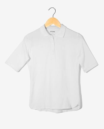 ANGEL SEA Polo blanc 100% bio 2