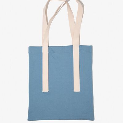 Blue 100% organic cotton bag AURELIA