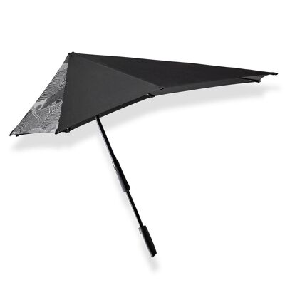 Senz° Large stick storm umbrella Guz black