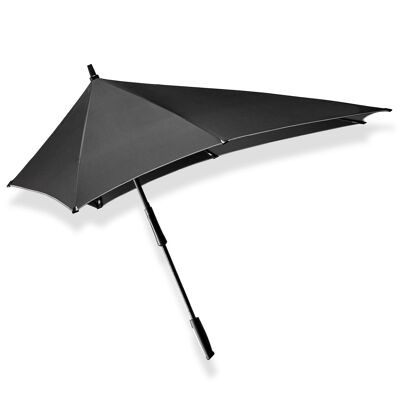 Senz° XXL stick storm umbrella pure black reflective