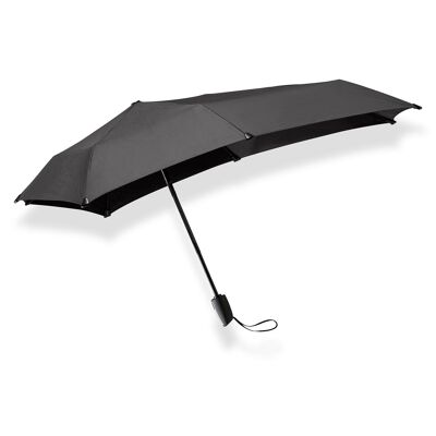 Senz° Mini Automatic foldable storm umbrella pure black