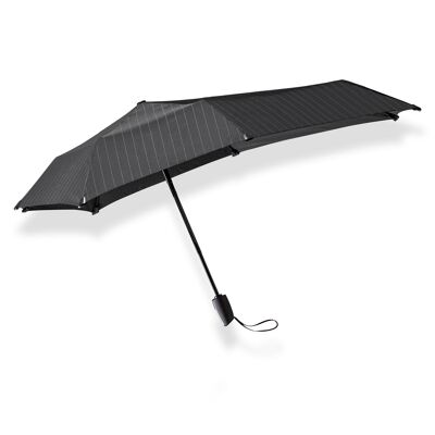Senz° Mini Automatic foldable storm umbrella pure black Business