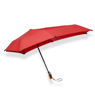 Senz° Mini Automatic Deluxe foldable storm umbrella passion red