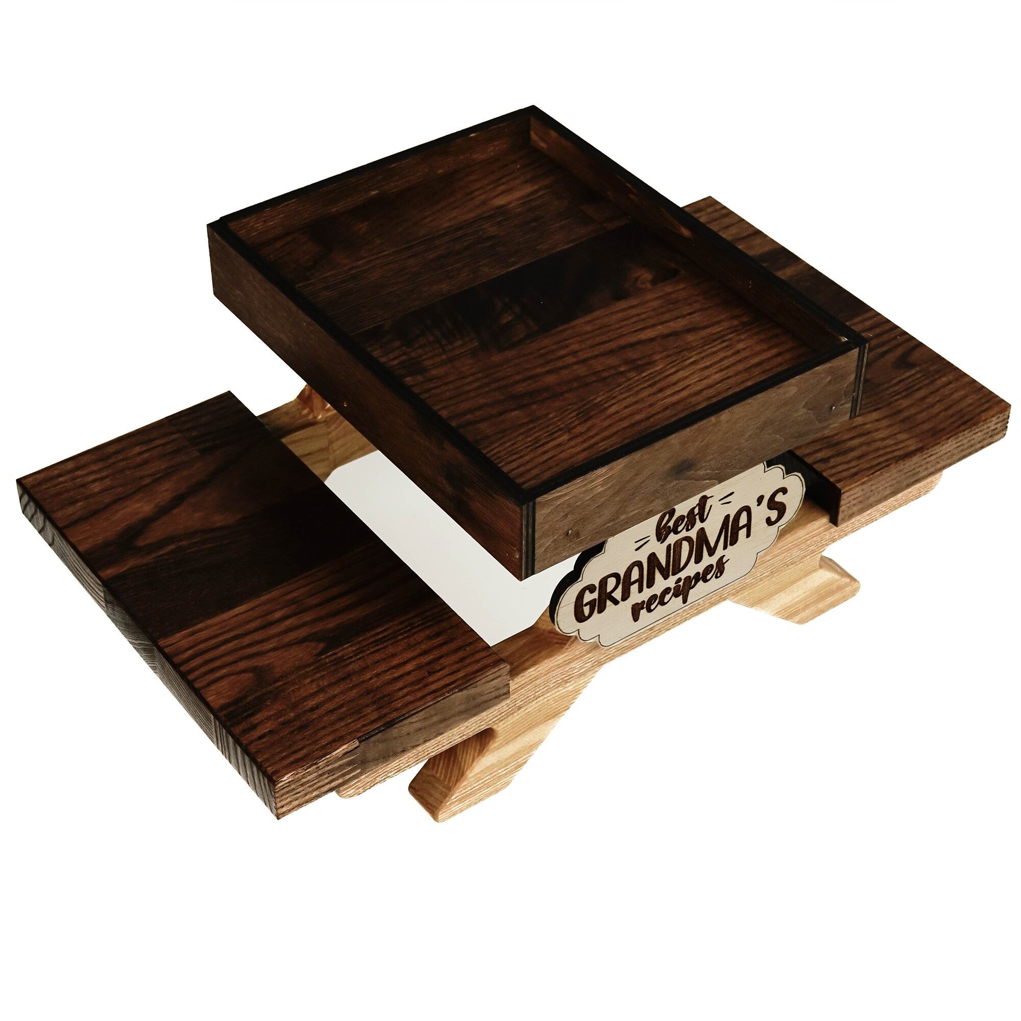Funny Squirrel and Chipmunk Feeder For Outside, Picnic Table Feeder for Squirrels, Tray for Fruit and Nuts, Wildlife animal wooden bench