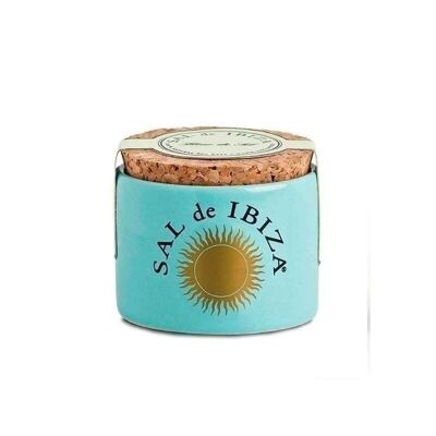 Flor de sal mini tarro cerámica 30gr. Sal de Ibiza