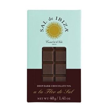 Mini Chocolat Noir à la Fleur de Sel 40gr. Sortir d'Ibiza