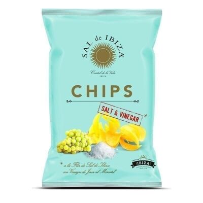 Patatas Chips con Vinagre de Jerez Moscatel y flor de Sal de Ibiza 125gr. Sal de Ibiza