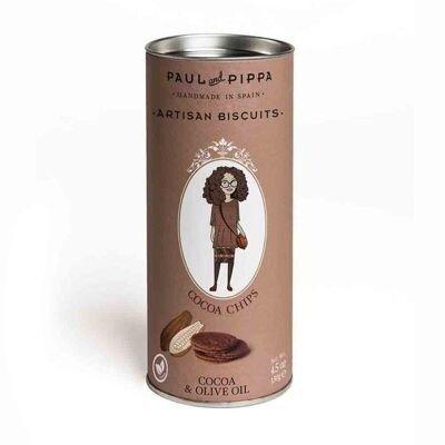 Canister Cookies of Cocoa and Salt Flakes 130gr. Paul & Pippa