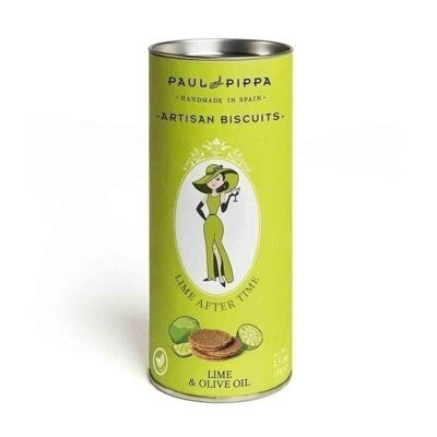 Canister Lime Biscuits 130gr. Paul & Pippa