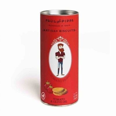 Tomato Canister Biscuits 130gr. Paul & Pippa