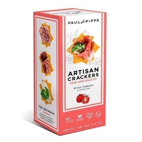 Artisan Crackers con Tomate 130gr. Paul & Pippa