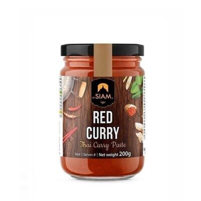 Pâte de curry rouge épicé Crystal 200gr. Depuis le SIAM