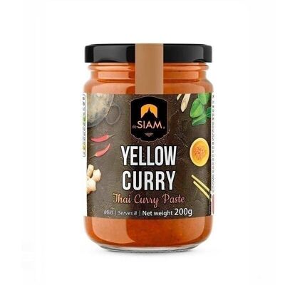 Pâte de curry jaune cristal 200gr. Depuis le SIAM