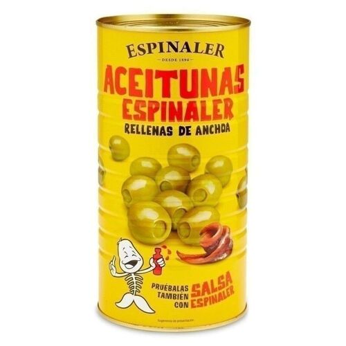 Aceitunas rellenas de anchoa 1420gr. Espinaler
