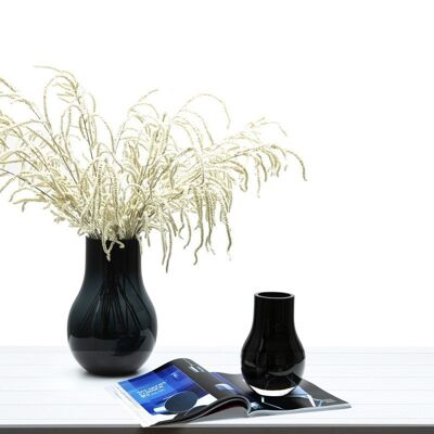 Vaso moderno ed elegante in vetro di qualità blu intenso, DAVOS10