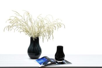 TOP vendeur : Grand vase moderne et élégant en verre de qualité bleu profond, DAVOS15 2