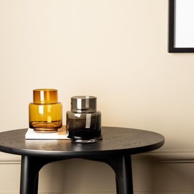 Moderne kleine Vase im Retro-Design, tiefgraue Farbe, TYLER07GR