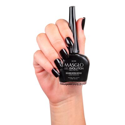 Esmalte de uñas negro MASGLO GEL EVOLUTION 13.5ml