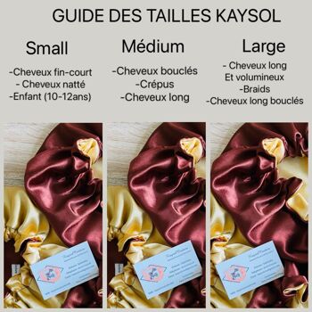 Bonnet turban Kady en satin  - Bleu Marine 3