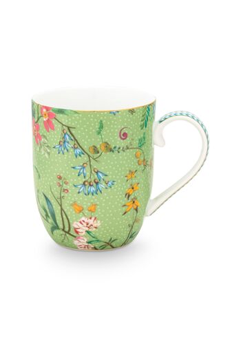 PIP - Petit mug Jolie fleurs vert 145ml