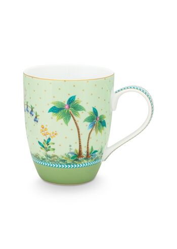 PIP - Grand mug Jolie pois or vert 350ml