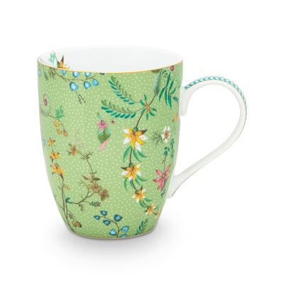 PIP - Large mug Jolie flowers green 350ml