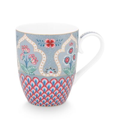 PIP - Grand mug Flower Festival Scallop Deco Bleu clair 350ml
