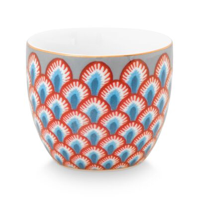 PIP - Flower Festival Scallop egg cup Red-Light blue