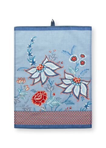 PIP - Torchon Flower Festival Bleu 50x70cm