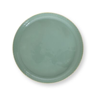 PIP - Round enamel tray Light green - 30cm
