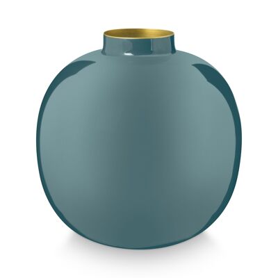 PIP - Vase métal Bleu clair 23cm