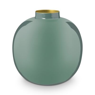 PIP - Green metal vase 32cm