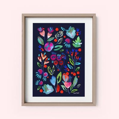 Tirage d'art en édition limitée "Étude florale II" - A4 (29,7 x 21 cm)