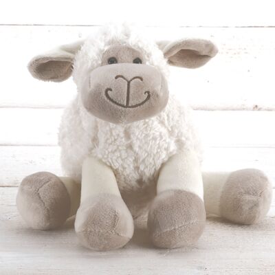 Small White Sitting Sheep Soft Toy - #SofterThanASoftThing